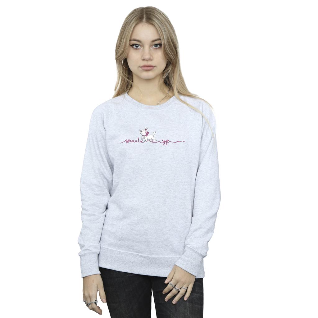 The Aristocats Womens/Ladies Marie Ribbon Sweatshirt