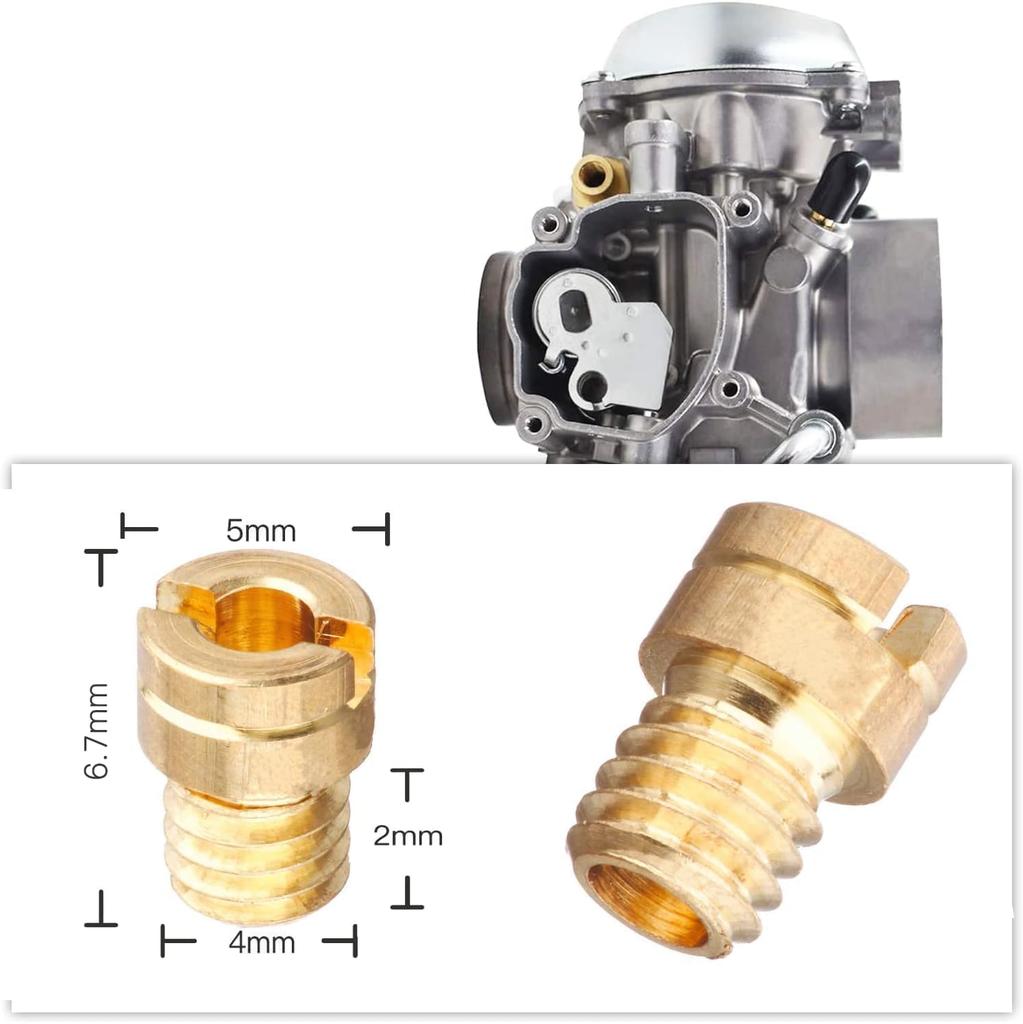 Jetsetmoto Main Jet #98#100#102#105 Keihin Round/Small (5X6.7) KEIHIN PC18/PC20/PB16/PB18/CVK20 4 Overmain Jet Set Keihin