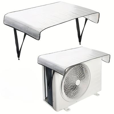 Outdoor Air Conditioner Dust Cover with Window Deflector And Sunshade Double Layer Energy-Saving Breathable Design Universal for Home Use