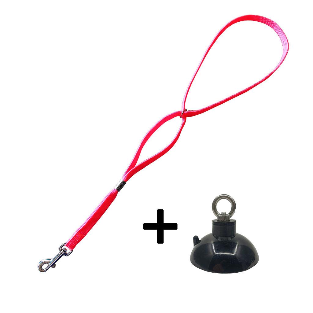 Dog Bathing Tether with Suction Cup Pet Dog Grooming Tub Restraint Loops and Adjustable Dog Cat Fixed Safety Rope for Pet Shower Bathing Grooming