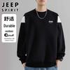 JEEP SPIRIT Men's Loose Fit Crew Neck Long Sleeve Sweatshirt