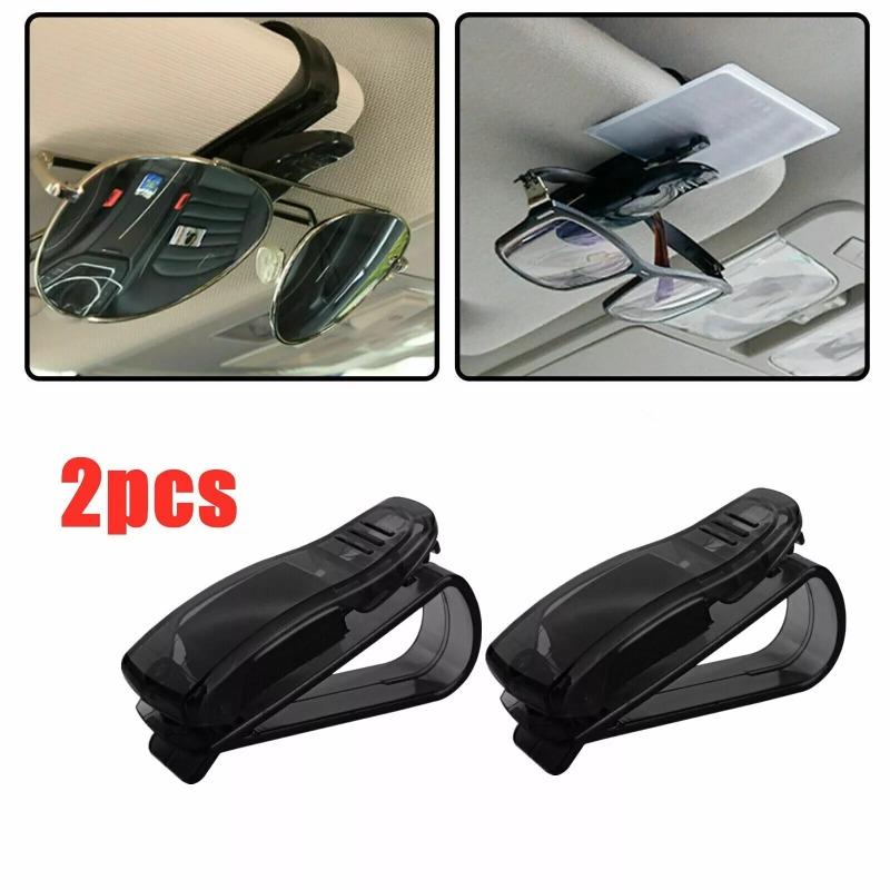 Universele Auto Auto Zonneklep Glazen Doos Zonnebril Clip Kaart Ticket Houder Stand Fastener Pen Case Brillen Auto Accessoires