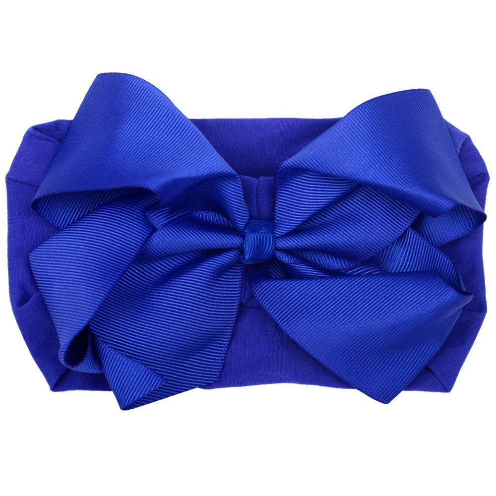 European 6-Inch Elastic Baby & Parent-Child Headband - Solid Color Bow Nylon Hair Accessory