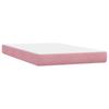 Box Spring Bed with Mattress Pink 120x220 cm Velvet