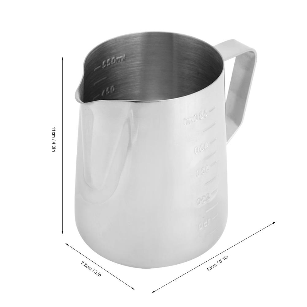 Haushalt Edelstahl Kaffee Aufschäumkännchen Ziehblumen Tasse Milchaufschäumbecher (550ml)
