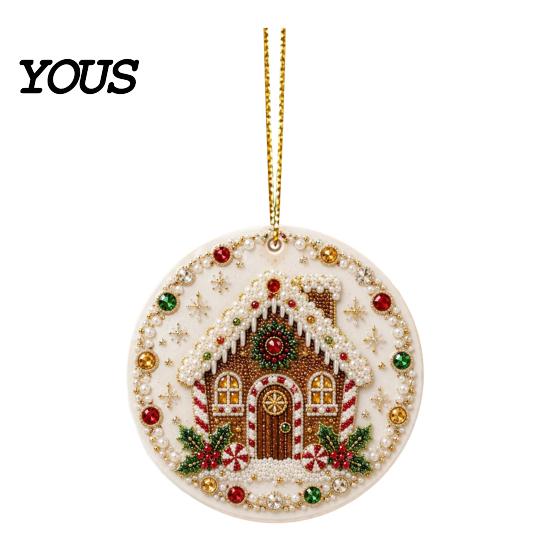 Animal Shaped Ornament Christmas Acrylic Hanging Ornament, Double Side Printed Seasonal Home Decoration Holiday Tree Decor Pendant, Festive Pendant