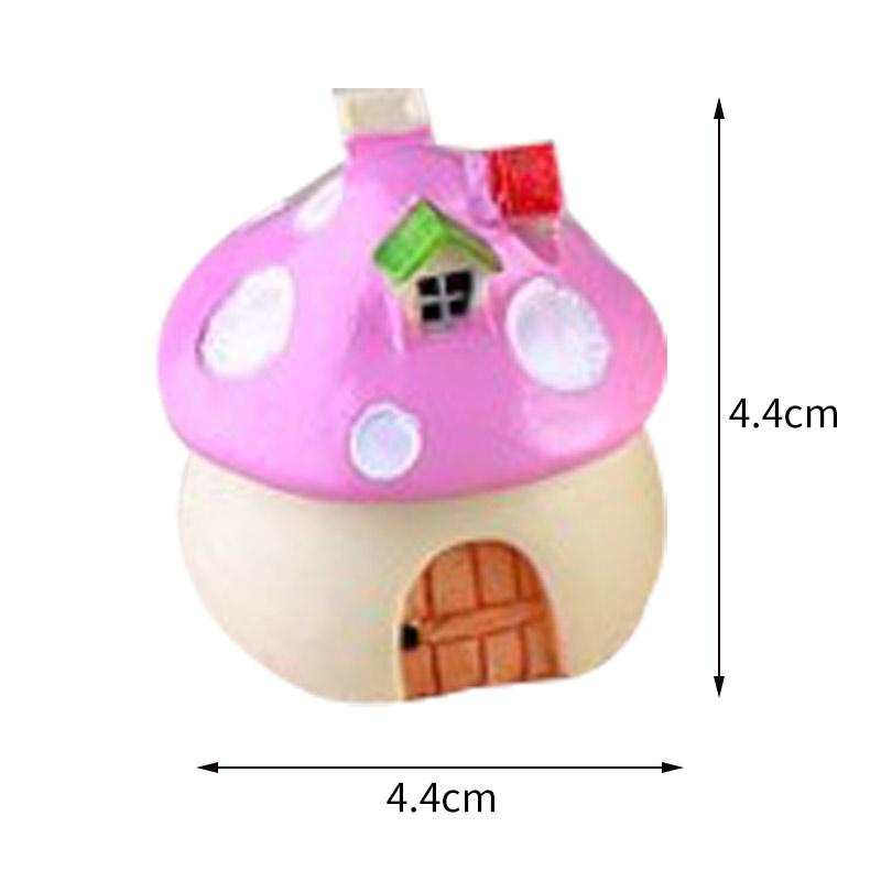 4 Rozmiary Dom Grzybowy Żywica Ozdoba Rękodzieło Ogrodu Wróżek Miniaturowy Mikro Gnom Terrarium Dom Śródziemnomorski Zamek 4 Kolory