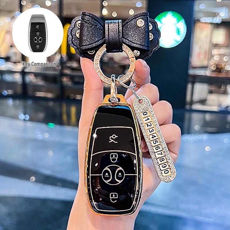 BAIC EX3 Electric Vehicle Key Fob Protective Case with Buckle Bag - Full Coverage for R600 Model