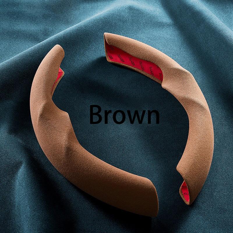 Universal Suede Steering Wheel Cover Auto Interior Non-Slip Wheel Protector Cover for Tesla Model 3 Y Car Decoration Accessories