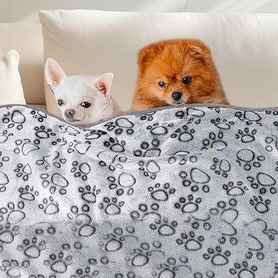 Weiche, flauschige, hochwertige Haustierdecke, süßes Cartoon-Muster, Haustiermatte, warme und bequeme Decke für Katzen und Hunde