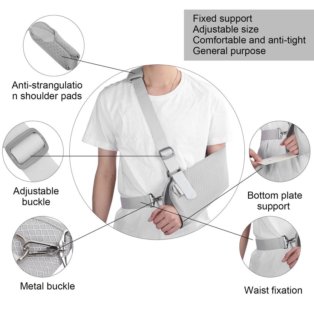 Adjustable Arm Sling Arm Shoulder Support Fixation Strap for Forearm Fracture Wrist Sprain