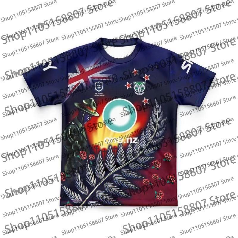 2026 Estate Uomo Nuova Zelanda Warriors Abbigliamento da Allenamento Rugby Maglietta Bambino Uomo e Donna Uguale Top Casual Traspirante