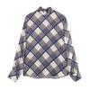 2025 Autumn Women's Fashion Plaid High-neck Shirt 9323262