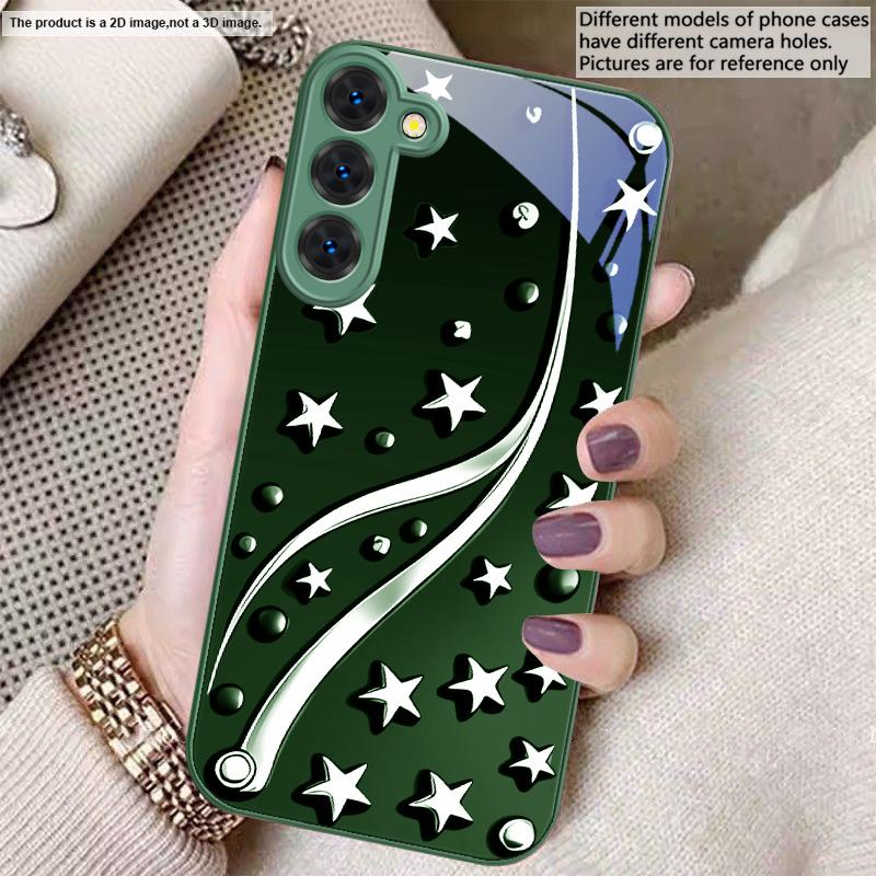 Deep Night with Stars For Samsung S26 S22 S8 S9 10 S20 Ultra S21 Pro S22 Plus S23 FE S24 Ultra S25 Edge S24+ Glass Phone Case