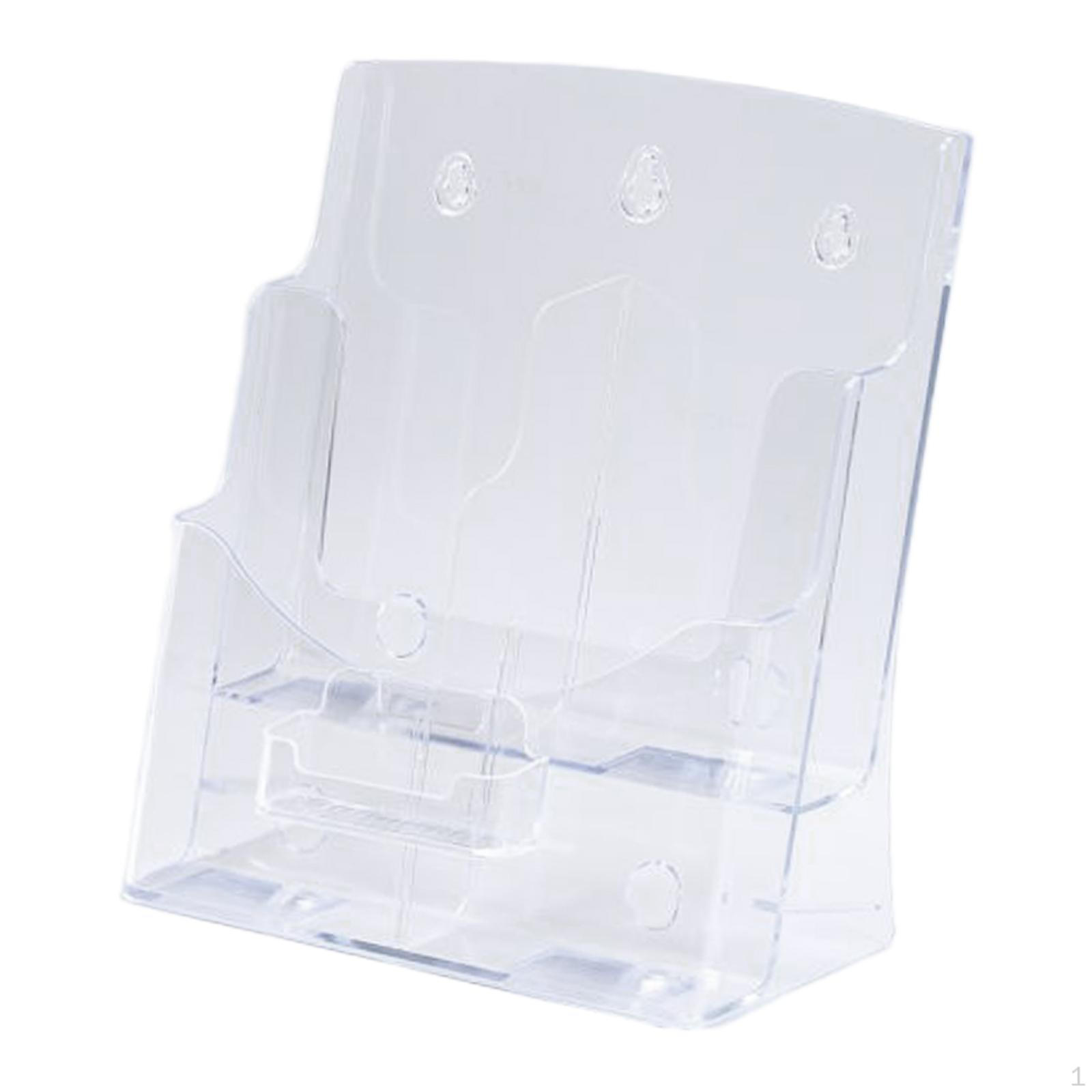 

Акриловая витрина, держатель для флаеров, держатель для визитных карточек, органайзер для вывесок 2Tier 23.5x11.5x27cm