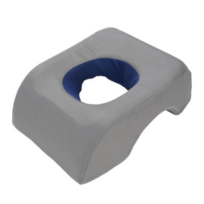 Face Down Pillow Soft Center Hole Portable Face Headrest Pillow Cushion for Beauty Salon Home Grey