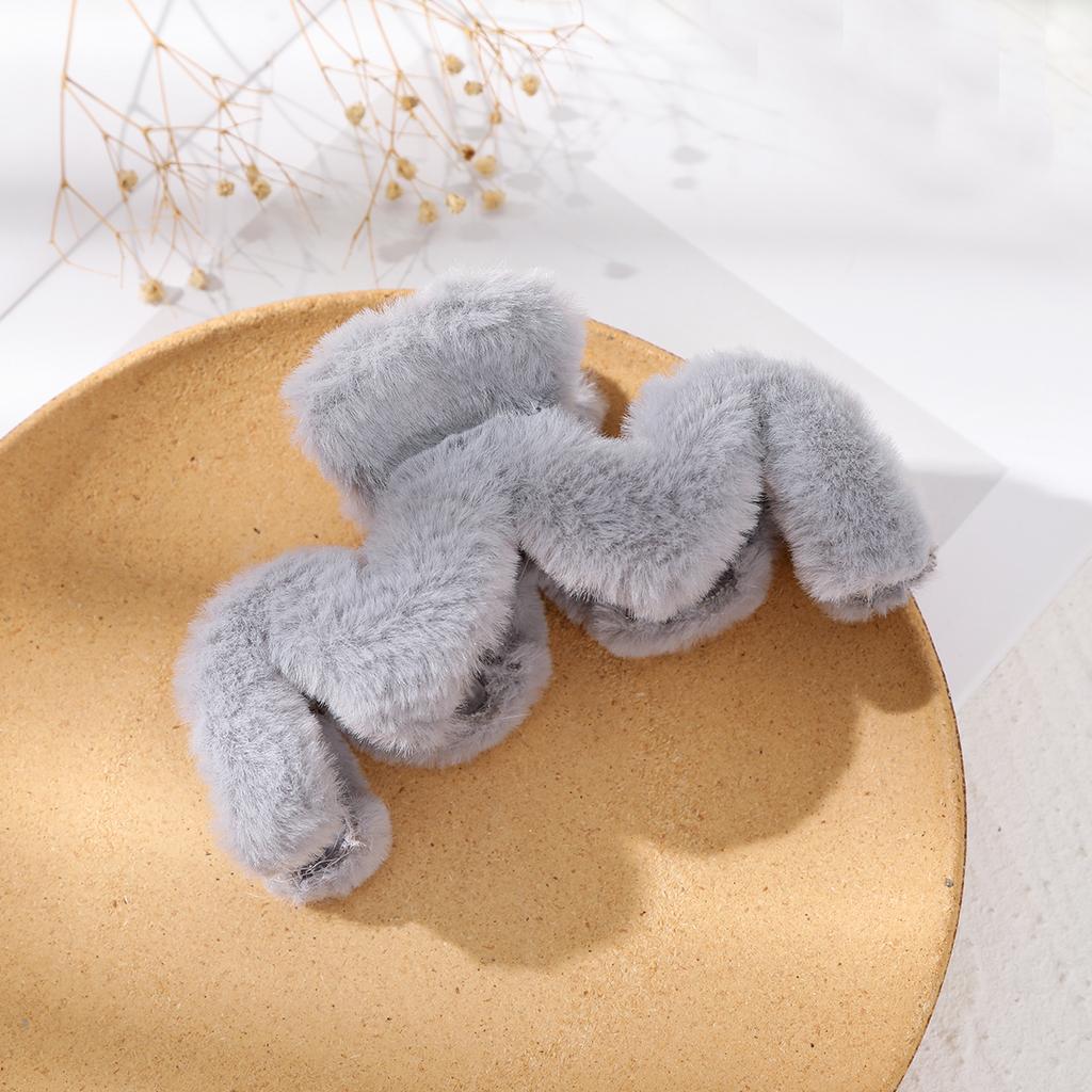 Hair Claw Fashion Plush Big Crab Hair Clip Women's Back Clip For Thick Hair Cute Plush Ponytail Hair Accessories 14cm Large