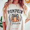 Pumpkin Seasont Shirt Patch Social Club T Retro Hello Oversized Thanksgiving Checkerboard Fall Vintage Unisex