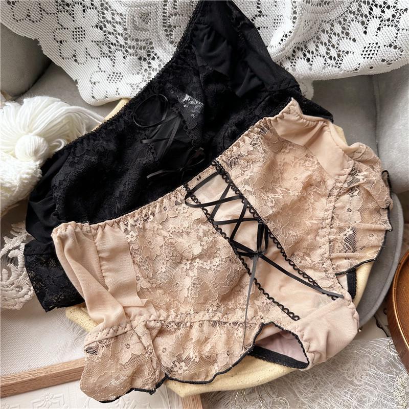 

Женское нижнее белье в королевском стиле с высокой талией, шнуровкой и оборками (Подходит для веса 110-140 фунтов) White