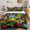 Colorful Succulent Set for Decoration Bedding Set with 1 Duvet Cover 2 Pillowcases Single Double King Queen Gift