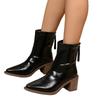 Elastic Shoes, High-heeled Ankle Boots, New Single Boots, Chunky Heels, Plus-size Slim Boots, Women's Shoes
