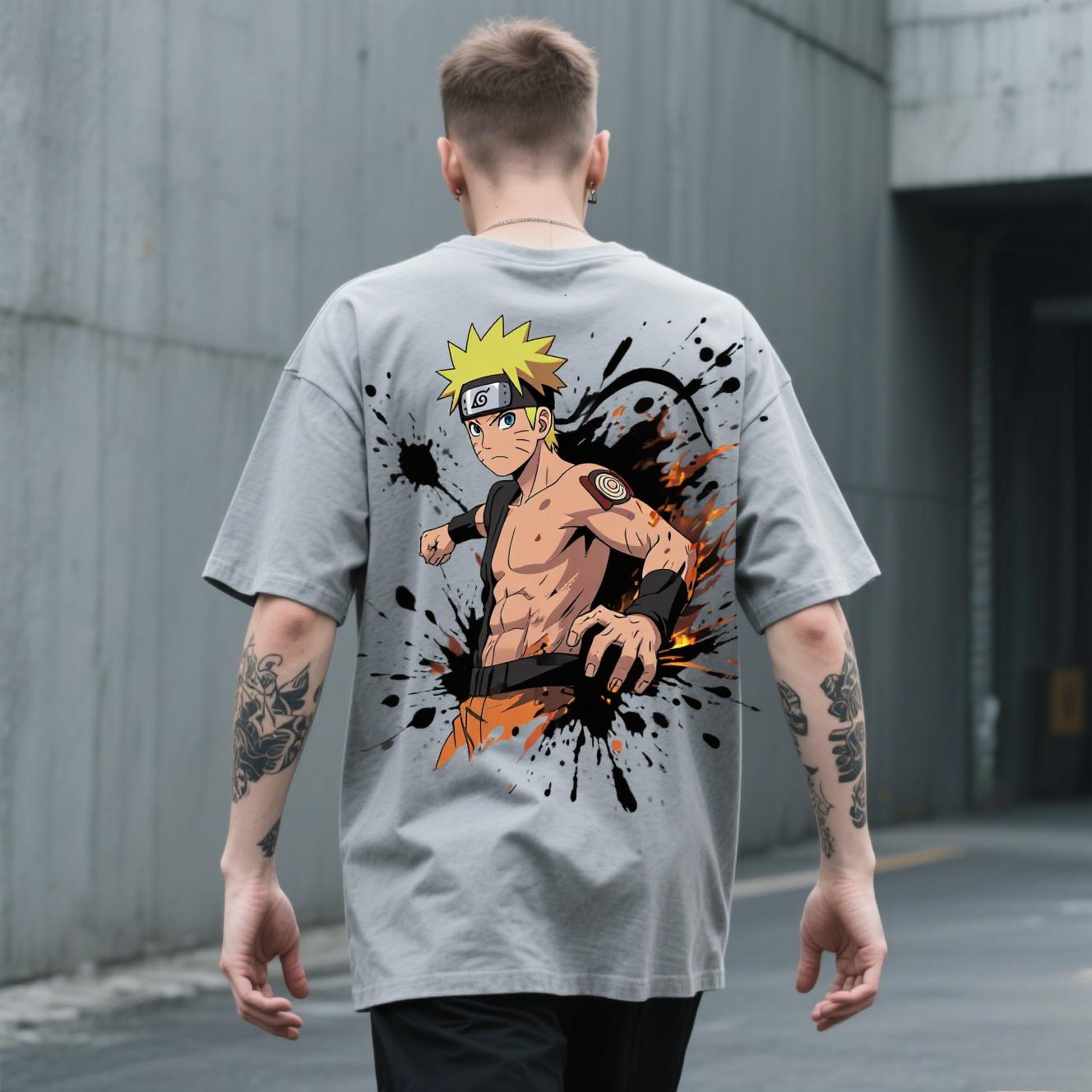 

Літні футболки з круглим вирізом та коротким рукавом Naruto для чоловіків та жінок, вуличний одяг, косплей, літні топи Y2k 4XL