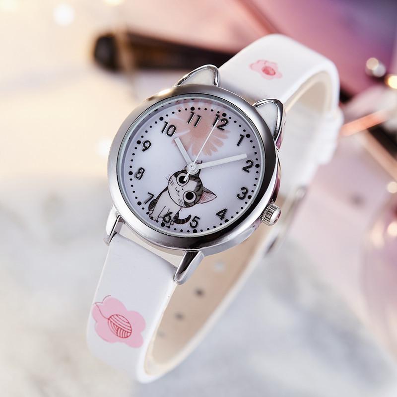 Stylish Kids' Leather Strap Quartz Watch for Girls and Boys