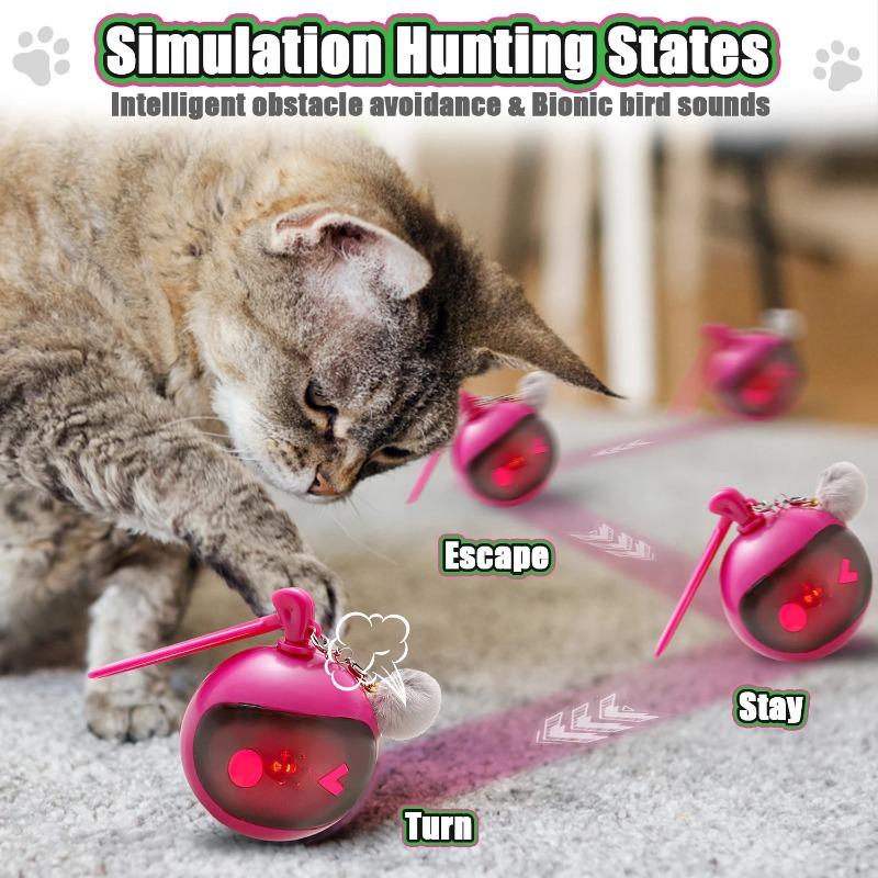 Smart Electric Cat Toy Green Pink Pet Ball Cat Interactive Exercise Fun Toy Keep the Cat from Being Lonely Multiple Play Style