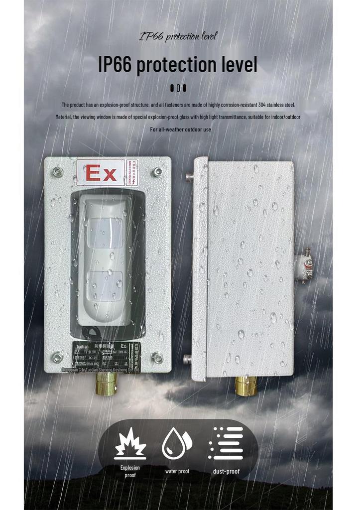 Explosion-Proof Tri-Axial Infrared Detector for Pipeline and Oil Depot Intrusion Alarm System