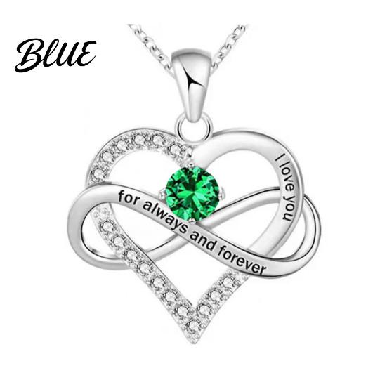 Love Message Necklace Heart for Women Romantic I You Forever