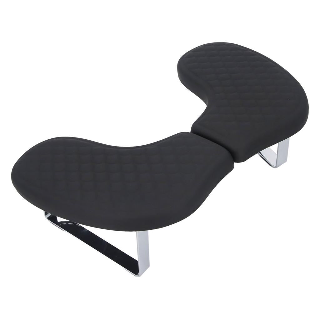 Nail Arm Rest for Nail Tech Detachable U Shape Soft PU Folding Manicure Hand Rest for Salon Home Black