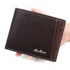 Herren Tri-Fold Kurzgeldbörse - Mehrfachkarten, Geldscheinklammer, Münzfach, Unifarbe, Business-Stil