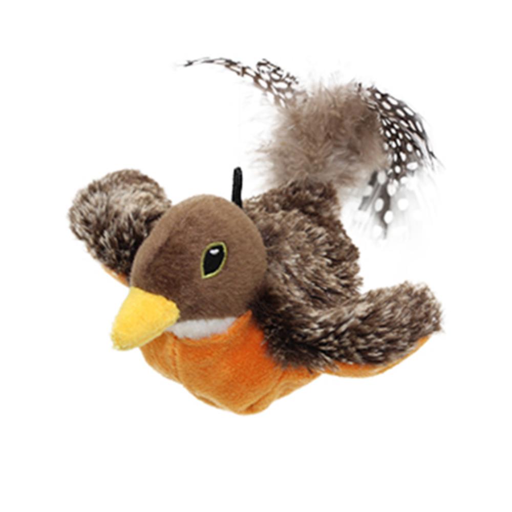 USB Flapping Bird Sparrow Cat Toy Hangable Pet Simulation Sparrow Toy