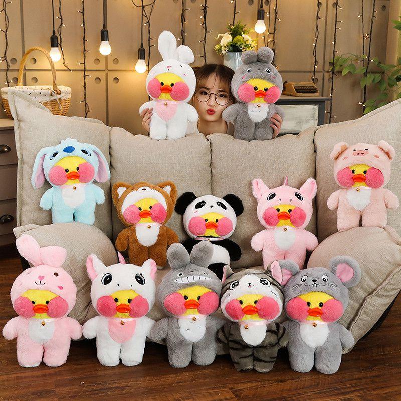Urocza Kaczka Lalafanfan Cafe Jednorożec Totoro Panda Pluszowa Zabawka Miękka Uroczy Prezent