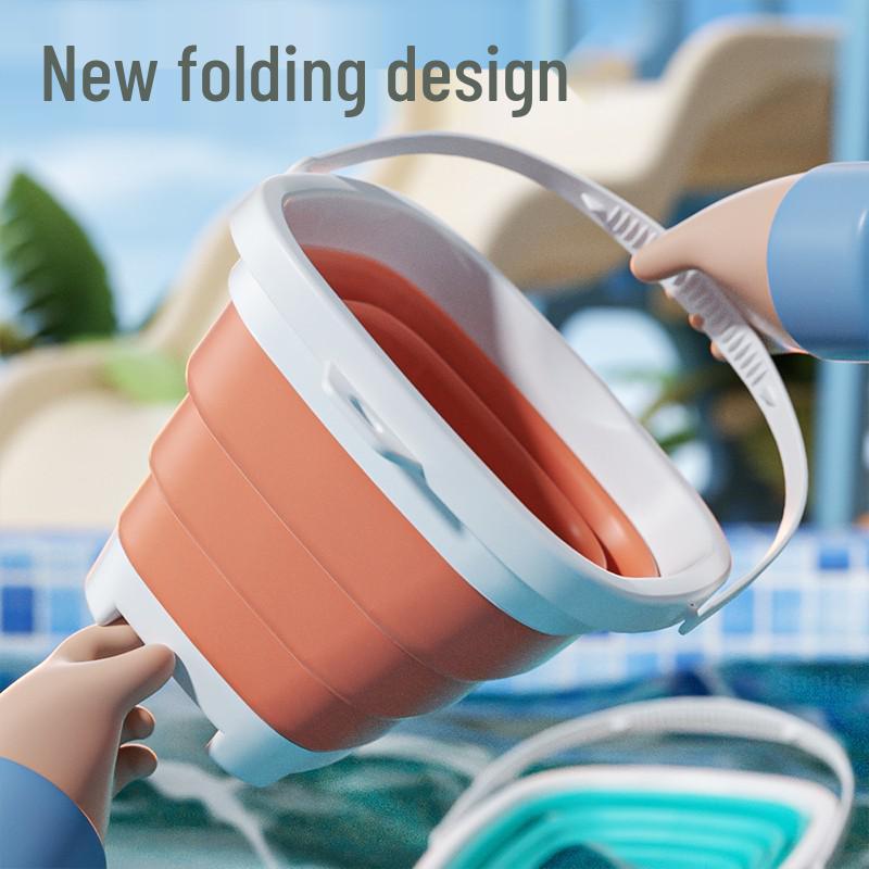 Kids' Beach Toy Set: Shelling Bucket, Folding Water Play Pail, Sand & Soil Digging Tools