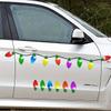 1 Set Christmas Decorations Christmas Light Bulb Shaped Reflective Magnetic Stickers Automobile Decoration Motorcycle Sticker
