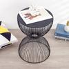 Light Luxury Wrought Iron Coffee Table Sofa Side Table Modern Minimalist Coffee Table Bedside Corner Table Living Room Balcony