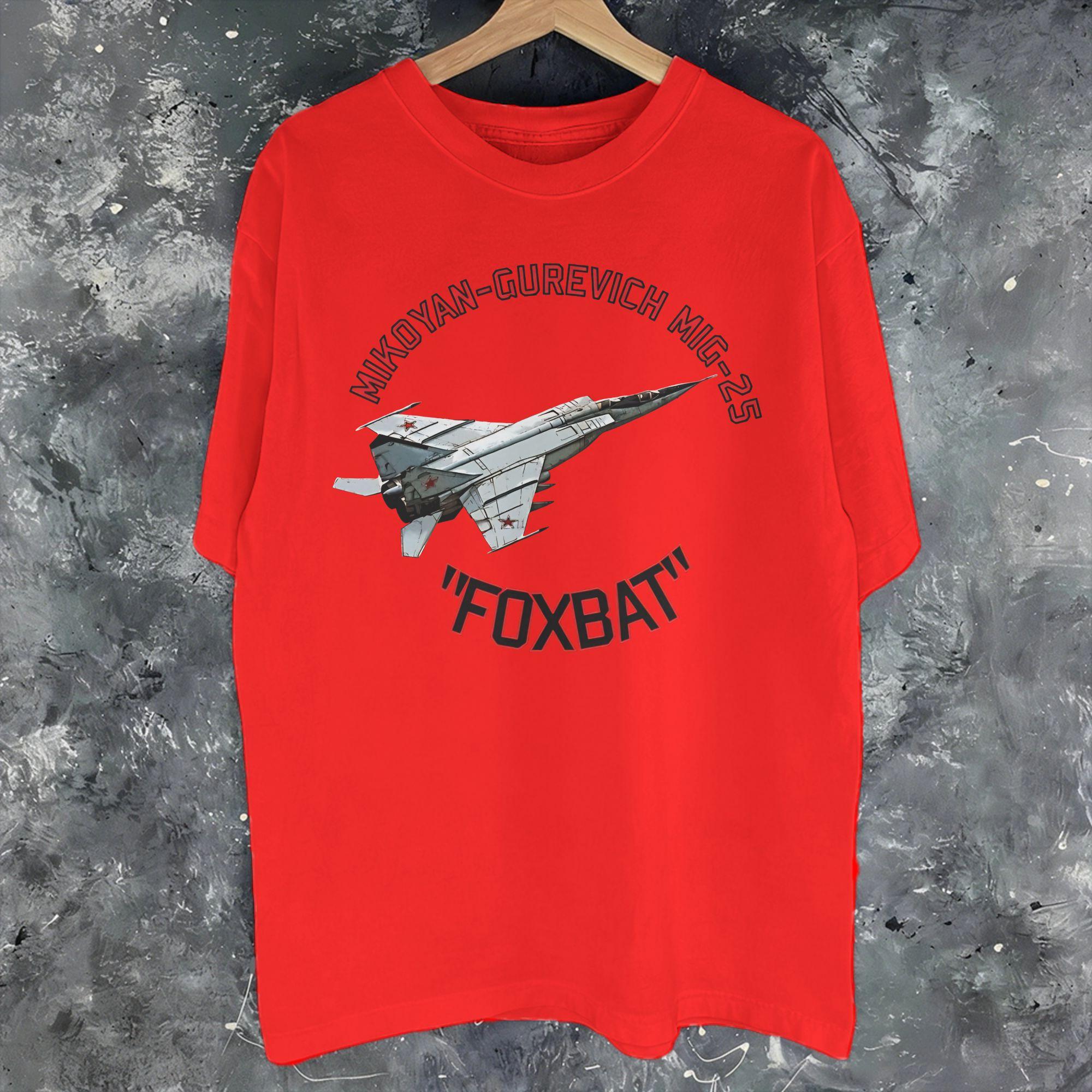 Mig Foxbat Fighter Jet Merch Unisex T Shirt Cotton Tee Graphic Printed Tshirt Clothing S
