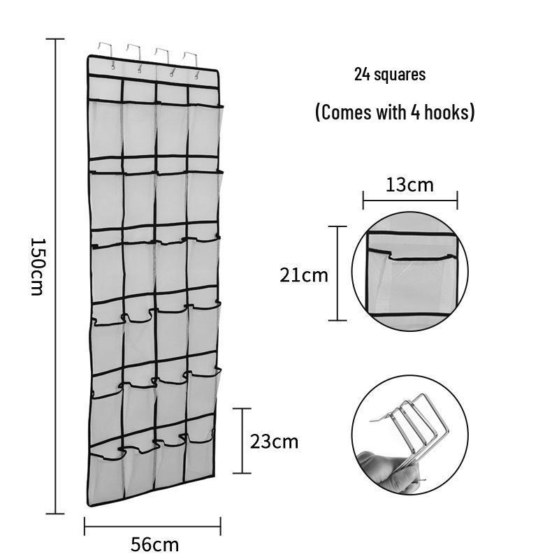 Kancalı 35 Bölmeli Kapı Üstü Ayakkabı Saklama Çantası