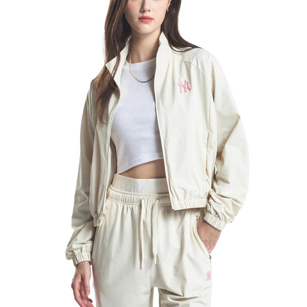 MLB Soft Short Loose Comfortable Quick-Dry Jacket Women jackets Light-Cream 3FWJV0144-50CRD