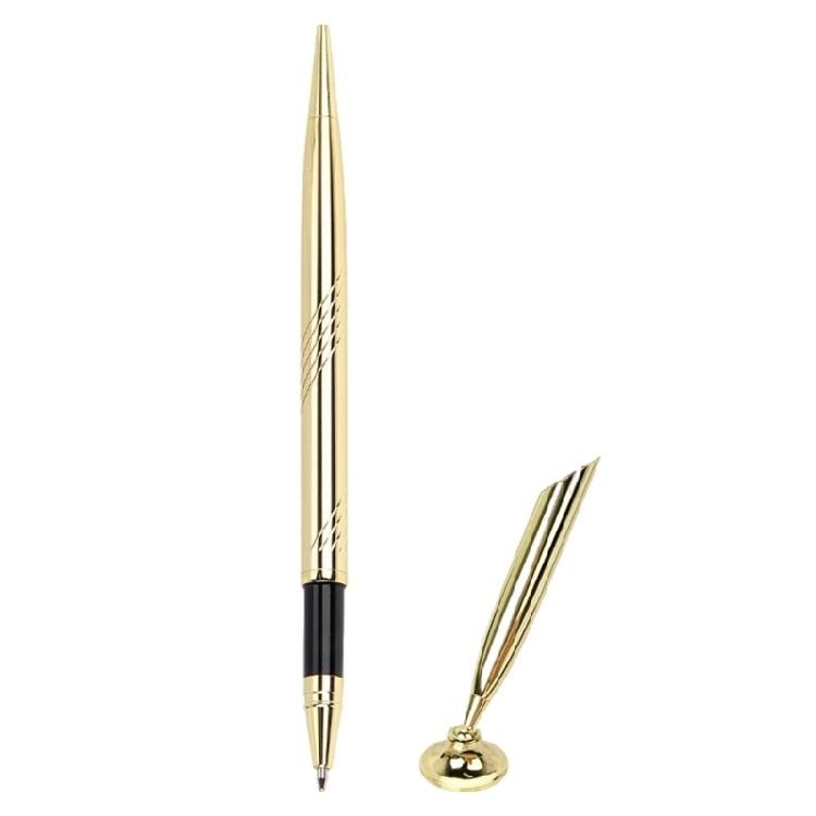 Ballpoint Pen with Base Signature Pen Reception Pen Wedding Guest Sign Pen Smooth Writing Pen Counter Service Pen золотой