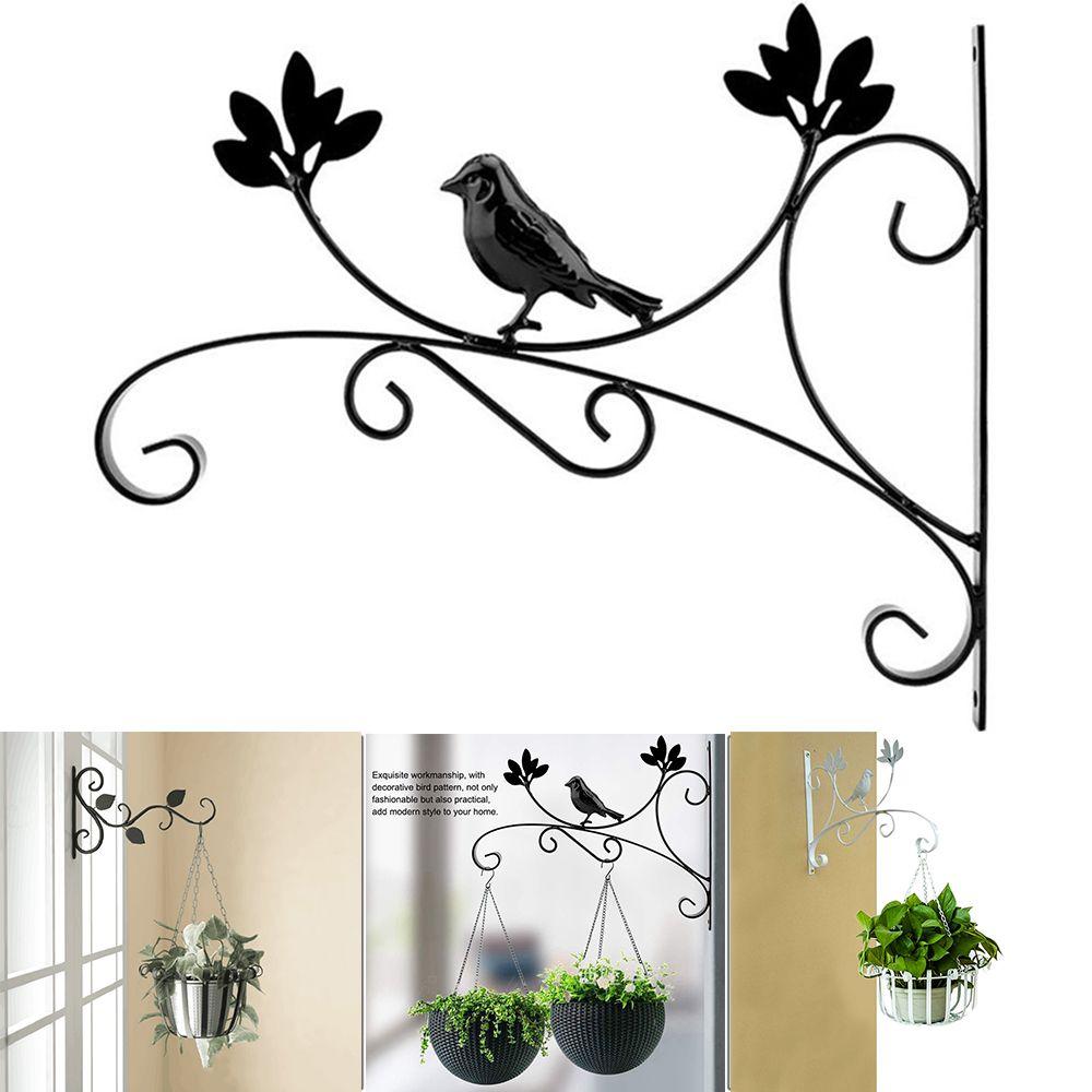 Rack Wall-mounted Metal Plant Bracket Wall Hanging Hook Garden Planter Hooks Flower Basket Bracket