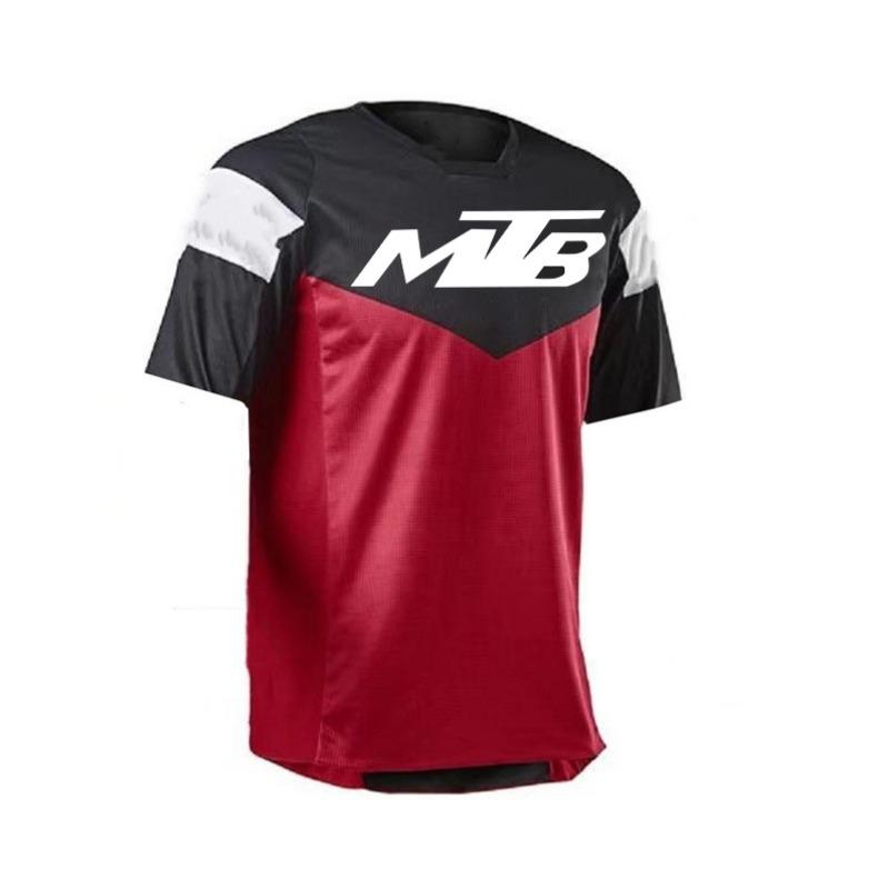 Maglie Downhill per Mountain Bike Magliette da Bici MTB Abbigliamento Sportivo Offroad DH Maglia da Moto Motocross Abbigliamento Sportivo Manica Corta Ciclismo