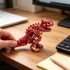 Desktop Dinosaur Collectible 3D Printed Carnotaurus Ornament, Articulated Skeleton Model for Home Office Desk Decoration, Dragon Figurine Collectors
