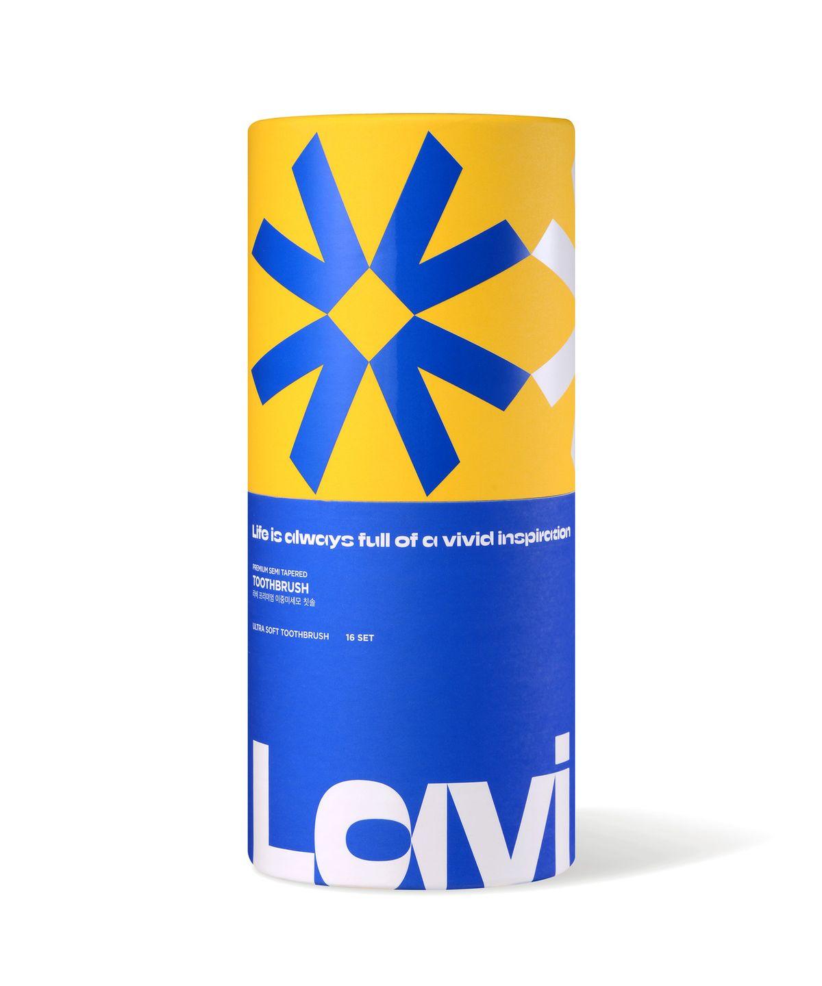 2080 LAVI Cylindrical Toothbrush 16-Pack (Double Fine Bristles)