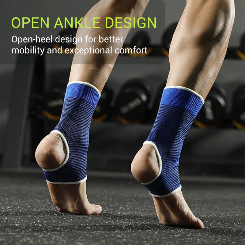 Vbosi 1 Pair Women Men One Size Unisex Sweat Absorbing Ankle Support Sleeve For Running Basketball