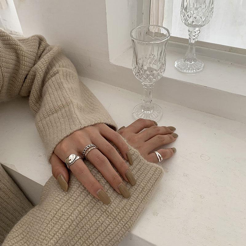 Retro Glänzend Herz Offener Ring Damen Einfach INS Trend Persönlichkeit Verstellbar Geometrisch Party & Täglicher Ring