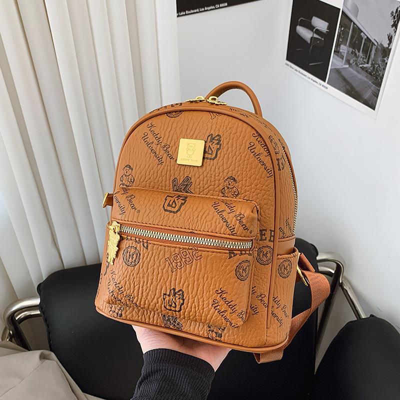 Retro Small Bag Women's Casual Fashion Niche Design Backpack Casual Lightweight Travel Small Backpack