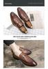 Men's Plus Size Crocodile Embossed Pointed Toe Formal Leather Slip-on Shoes for Business or Weddings