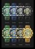 POEDAGAR 46mm Men Watch Luminous Week LED Digital Quartz Man Clock Dual Time Display Electronic Men's Watches Reloj E108